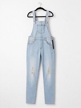 Source Unknown Light Blue Denim Overalls for Women